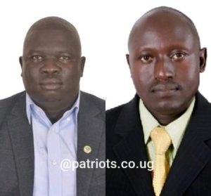 Photo:Osborn Oceng Geoffrey Incoming RDC Nwoya.(LEFT) Omara Christopher out going RDC transfered to Otuke(RIGHT)